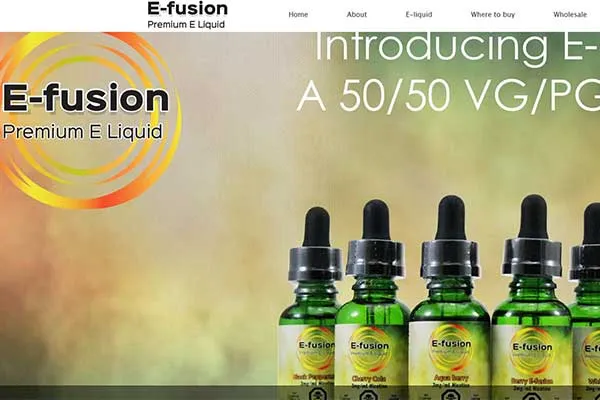 E-fusion Premium E liquid Website