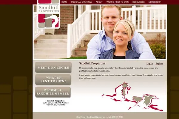 Sandhill Properties Website